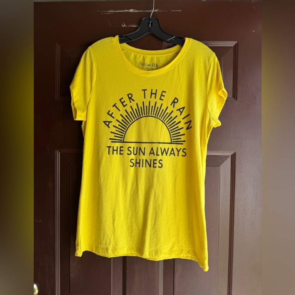 Wound Up Brand Yellow Tee Shirt Size XXL (Size 19)